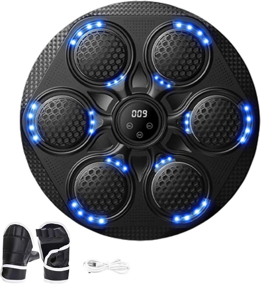 Music Boxing Machine Bluetooth LED Wall Mount Punch Trainer Home Gym