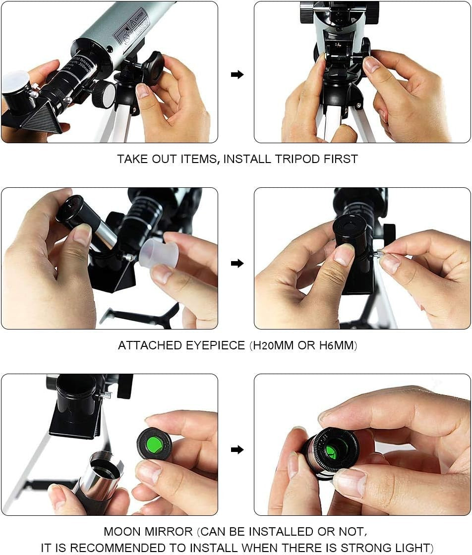 Space Telescope 150X Kids 70mm | Portable Tripod | Educational Sky Monocular