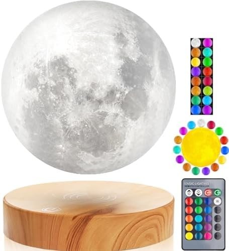Floating Moon Lamp 16 Color Magnetic Levitating LED Light