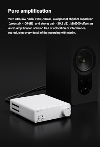 Mini300 Compact Stereo Amplifier 140Wx2 Class-D Balanced Low Distortion White