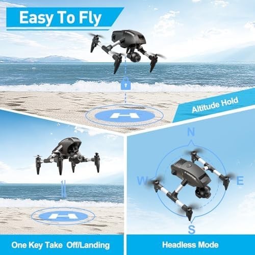 4DRC V42 Mini Drone 1080P Camera, 3D Flip, APP Control, Foldable Toy