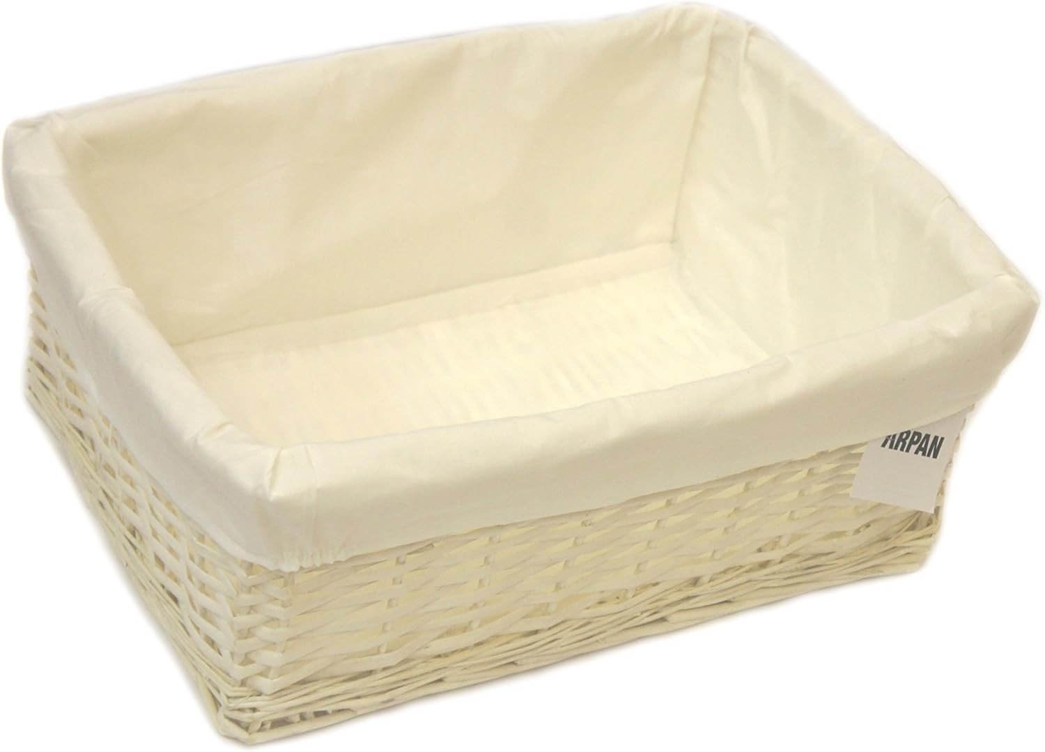 5-Piece White Wicker Laundry Basket Set with Lids & Liners | Large to Small