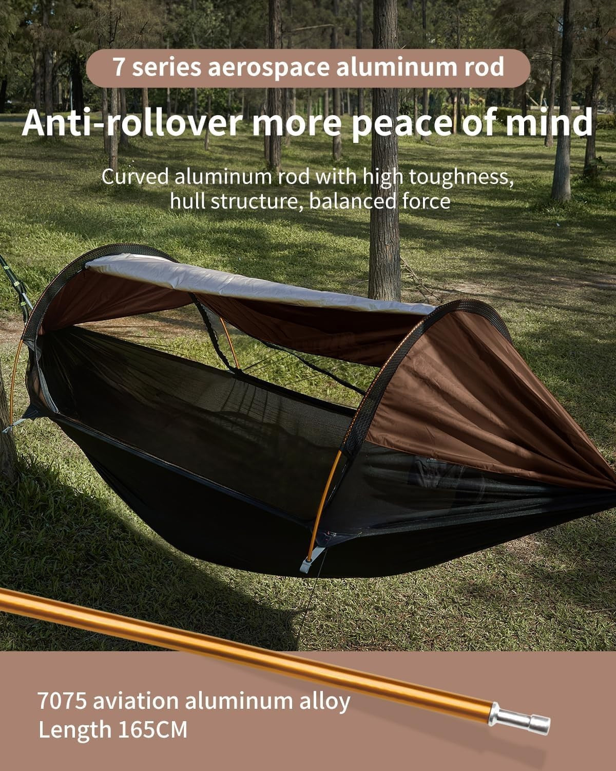 Camping Hammock Tent 2-Person with Mosquito Net & Rainfly | 290x140cm