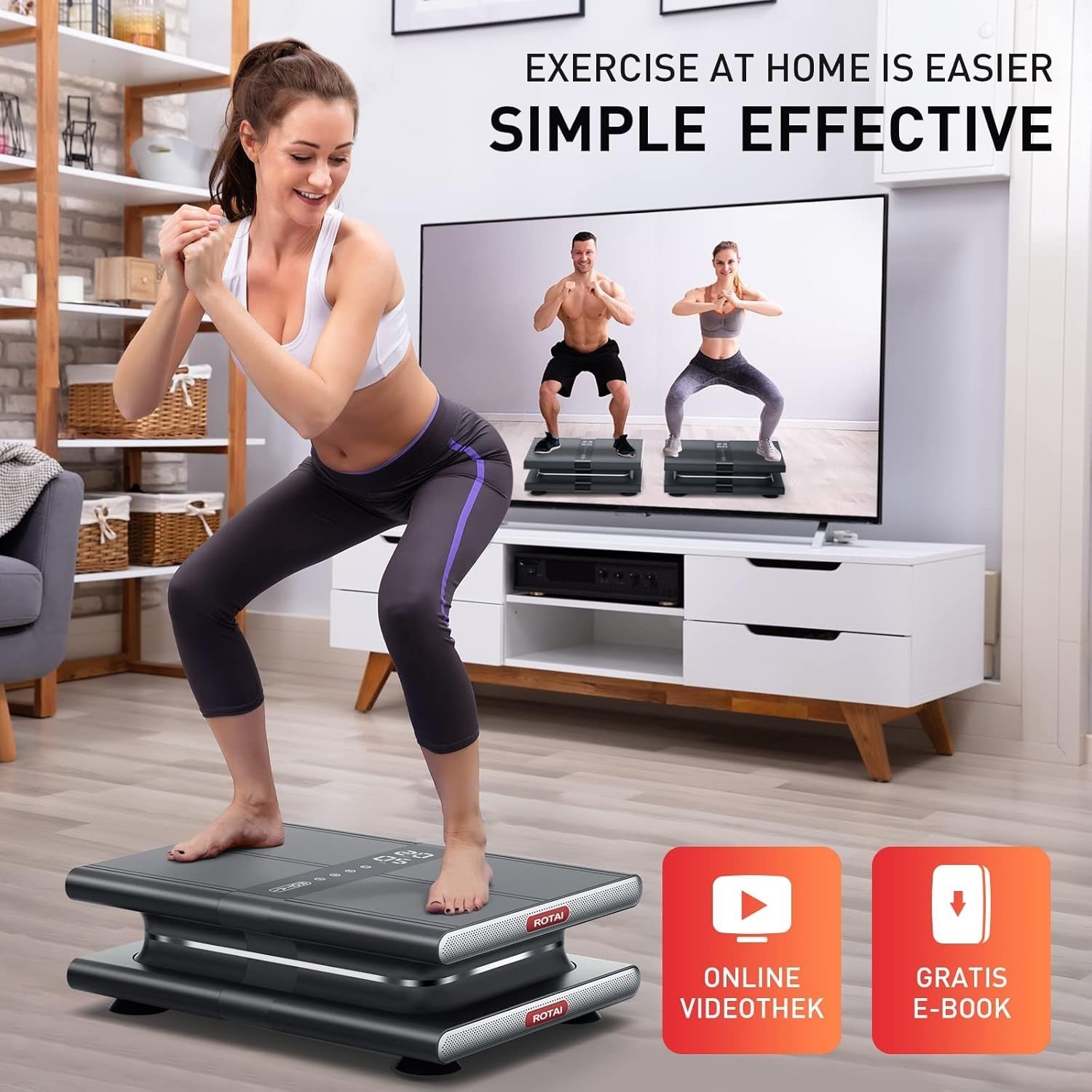 Vertical Vibration Plate Jump Simulator Home Fitness Toning
