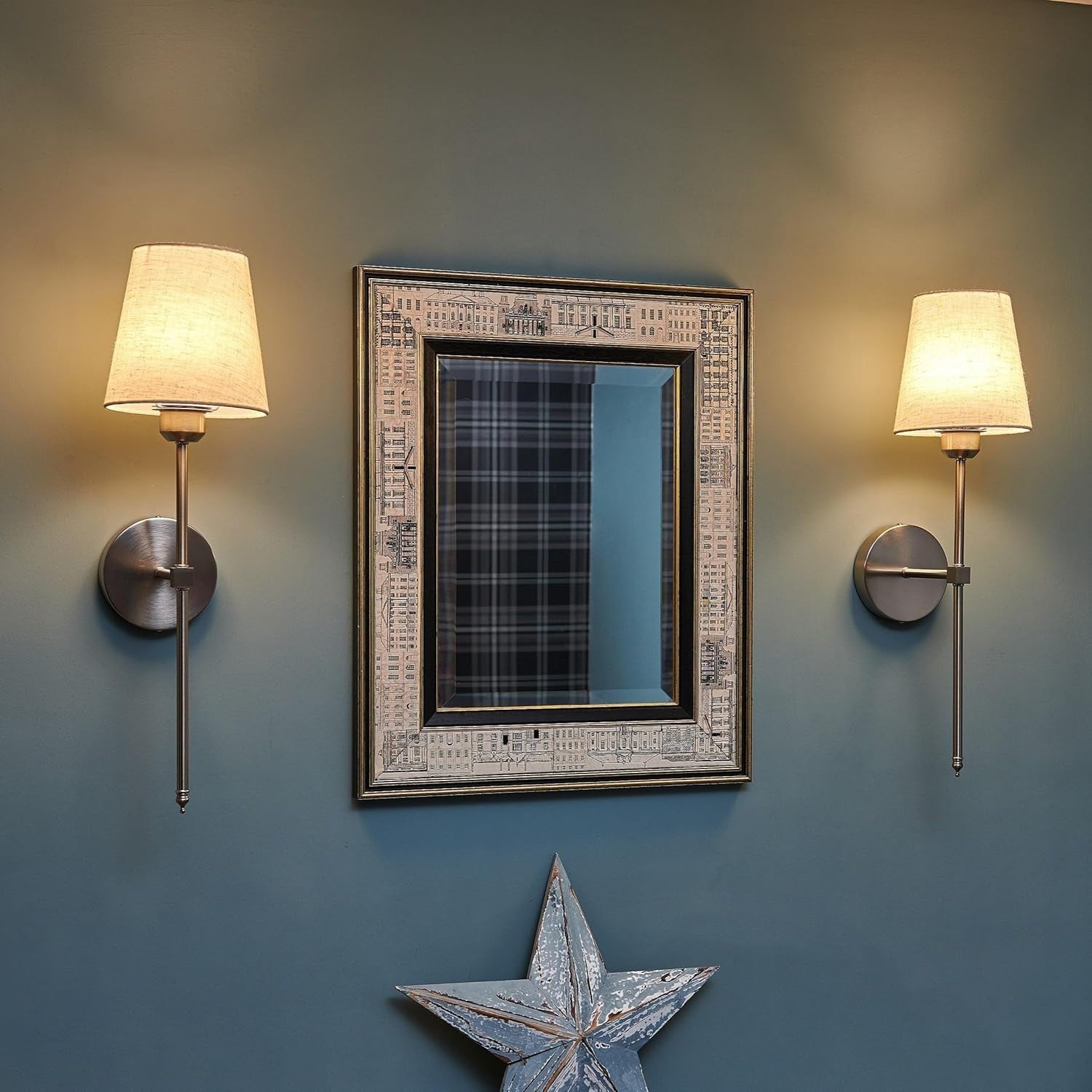 Rechargeable Wireless LED Wall Lights with Remote, Dimmable & Color Changing