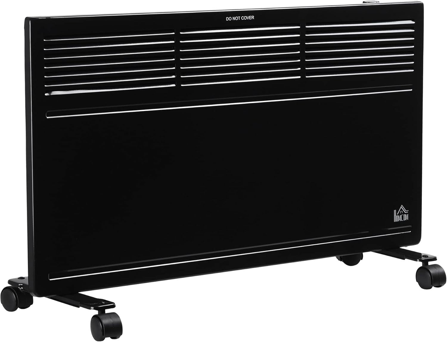 650W/1300W Portable Convector Heater Freestanding or Wall-Mounted Black