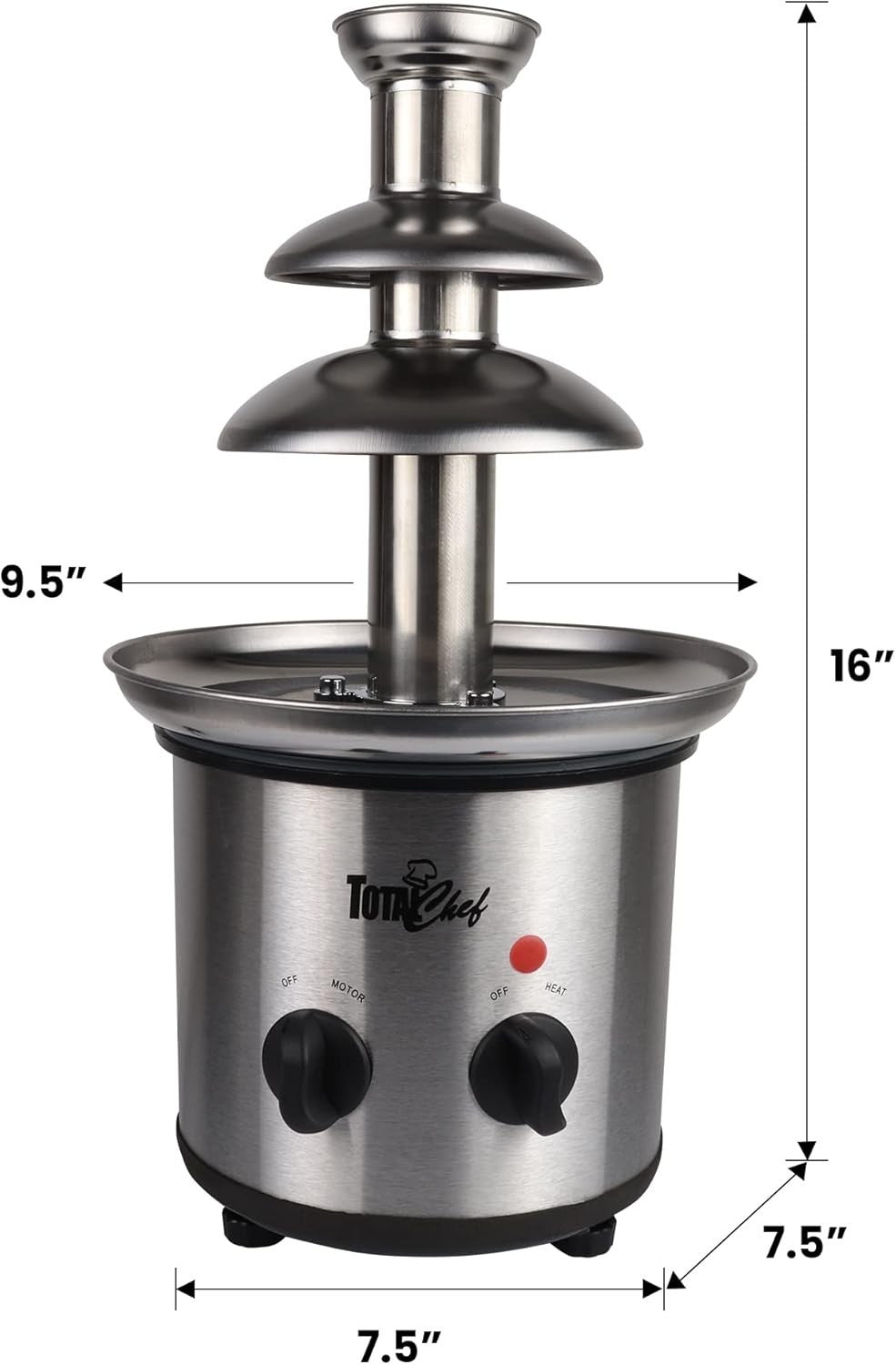 3 Tier Chocolate Fountain Machine 680g Electric Fondue Party Melter