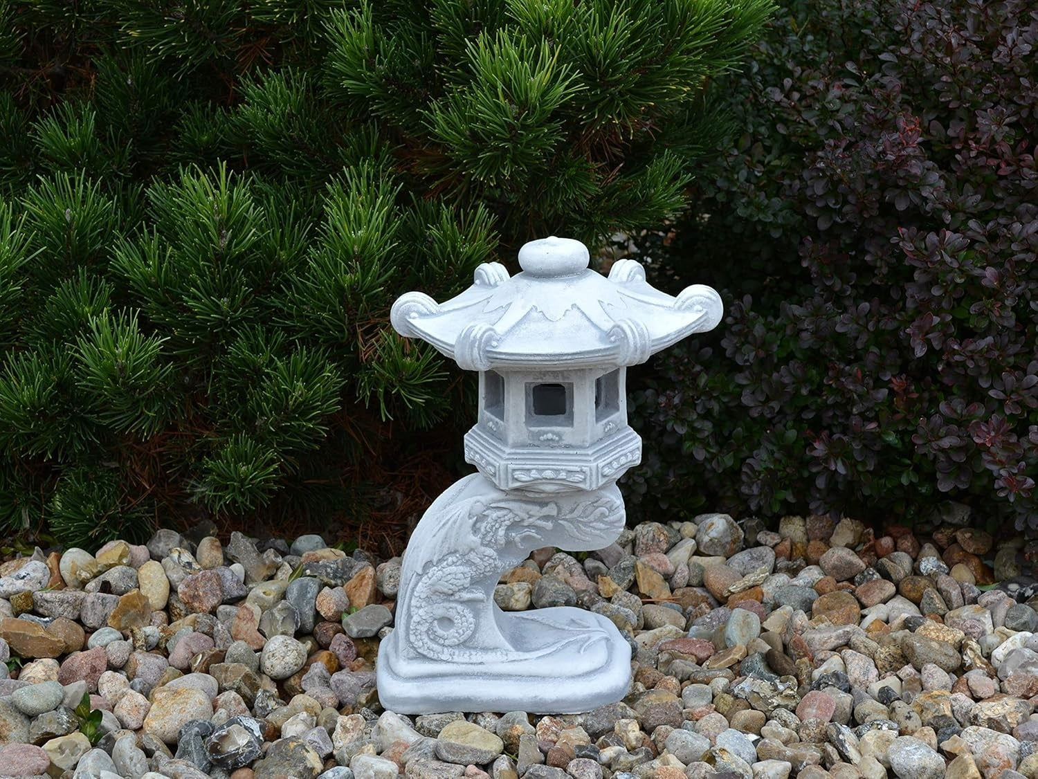Rankei Japanese Stone Lantern 32 cm – Frostproof Outdoor Garden Decor
