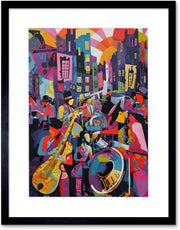 Festival Wall Art – Abstract Modern Musicians Print 12x16