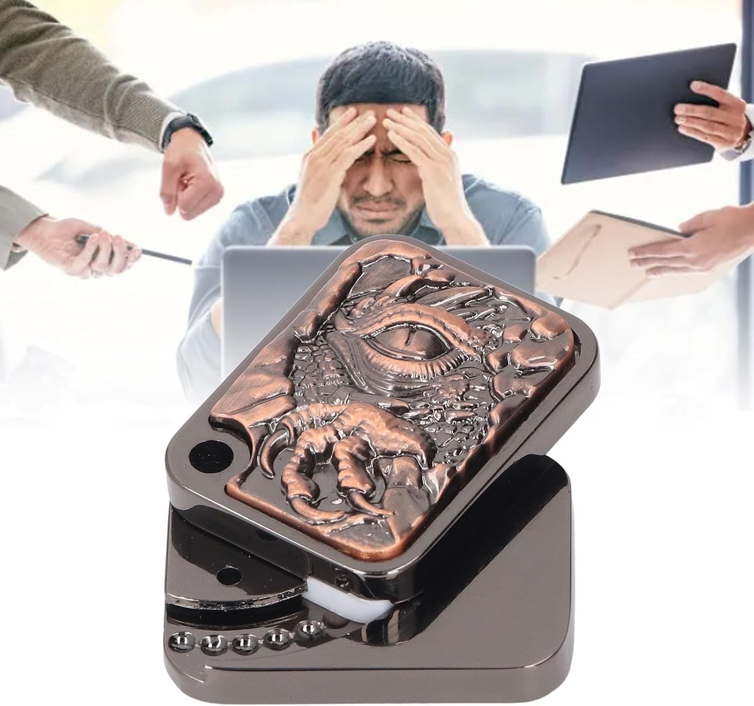 Dragon Magnetic Haptic Slider Stress Relief EDC Pocket Fidget Toy