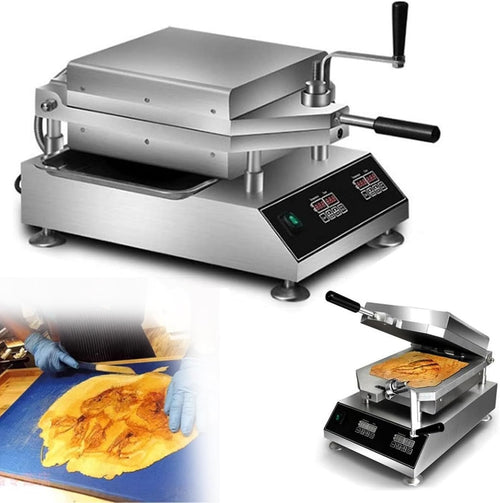 2800W Prawn Tako Senbei Maker, 30x30cm Crepe Grill Seafood Roaster