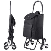 36L Folding Stair Climber Trolley Cart Grocery Laundry Handcart Black