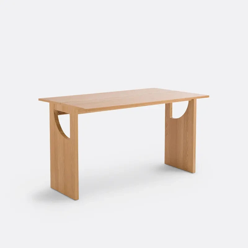 Folding Oak Console Table 130cm Veneer MDF Dining Desk Space Saver