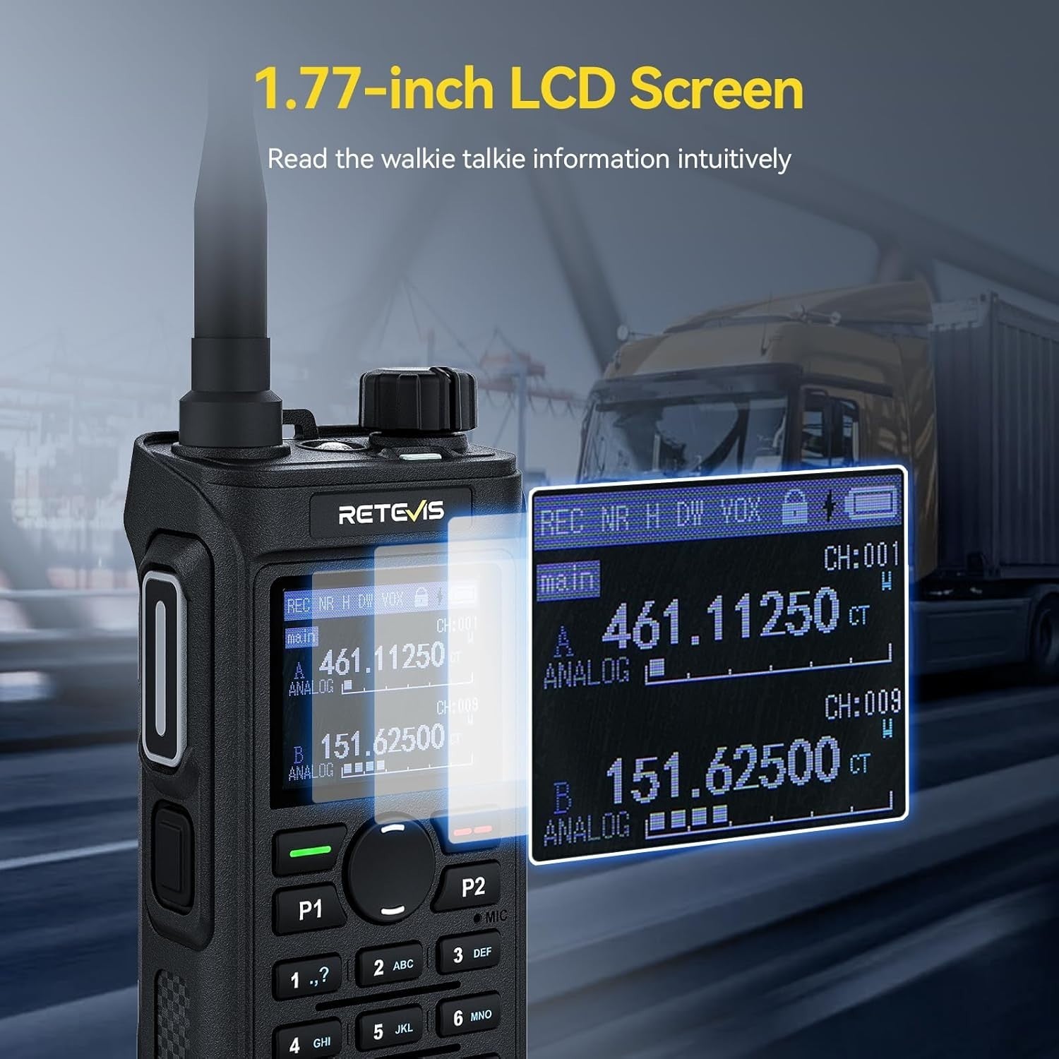 Dual Band Walkie Talkies 4 Pack Long Range 2000mAh Type-C Group Call