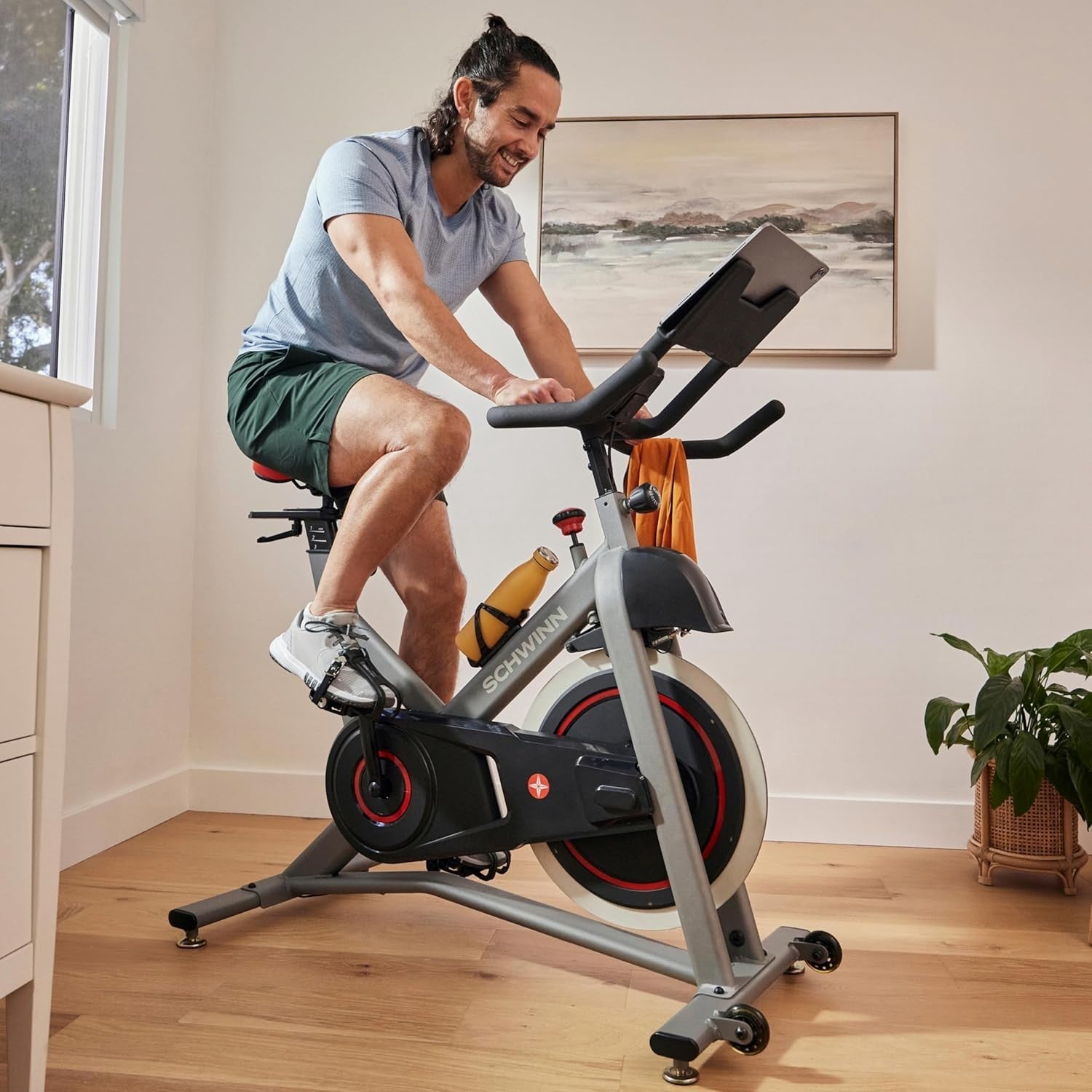 Magnetic Smart Spin Bike 100-Level Resistance Bluetooth SPD Pedals Compact