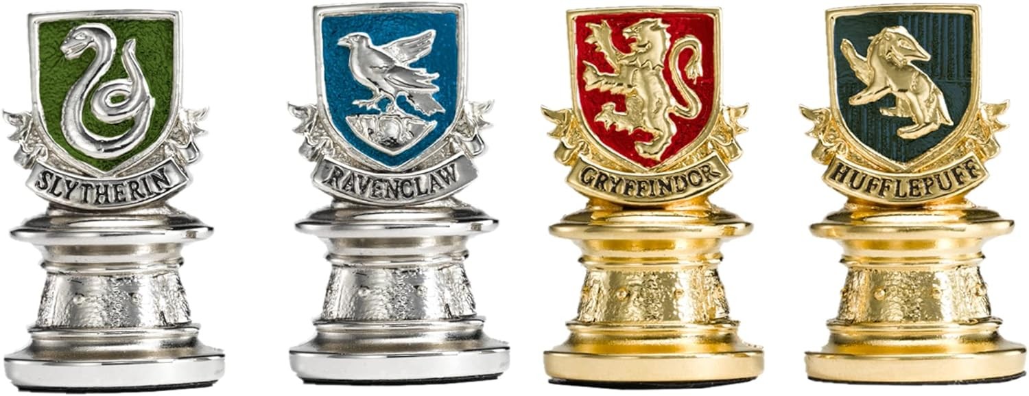Luxury Quidditch Chess Set – Silver & Gold Plated Pieces, Hardwood Board Gift
