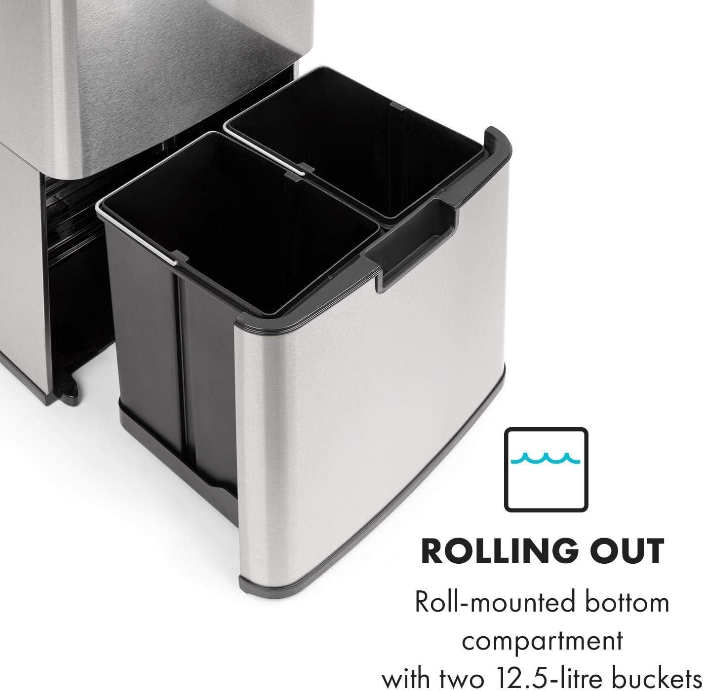 72L Touchless Kitchen Bin | Automatic Sensor Trash Can Silver