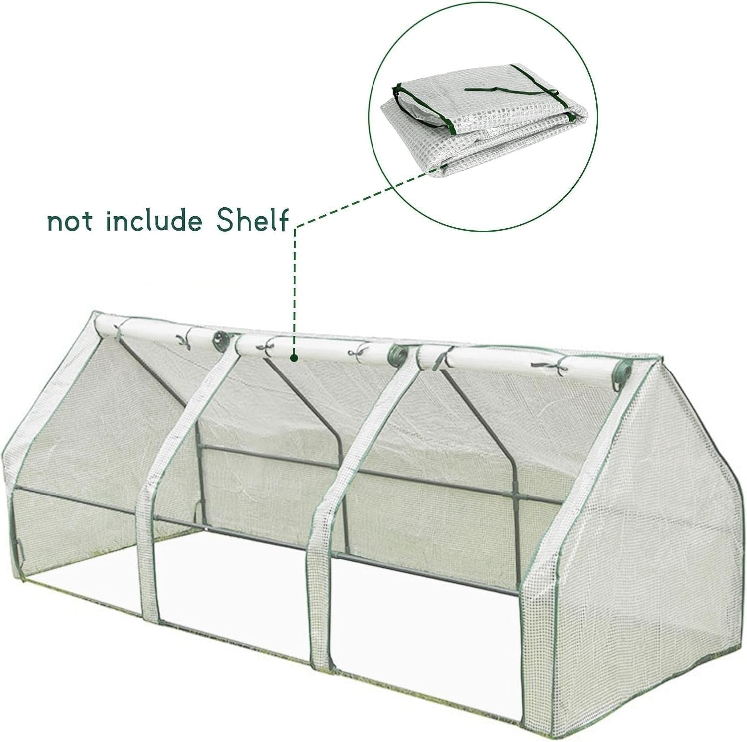 Portable Mini Greenhouse Tunnel | Reinforced PE Cover | Roll-Up Shutters