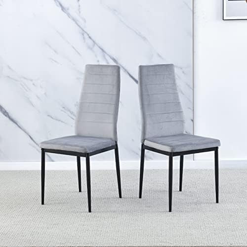 Square Glass Dining Table Set 75cm Grey Flannel Chairs 2 Seater Compact