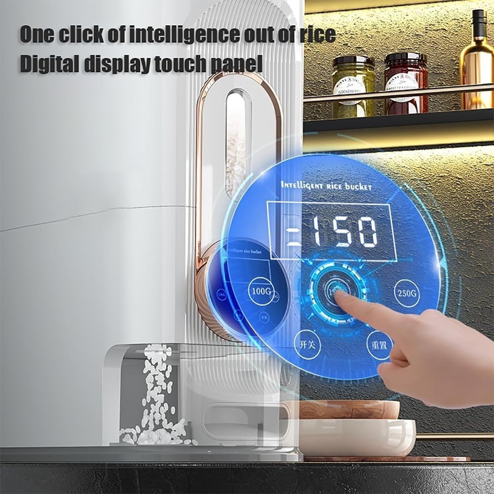 10KG Intelligent Electric Rice Dispenser Airtight Automatic Storage Bin