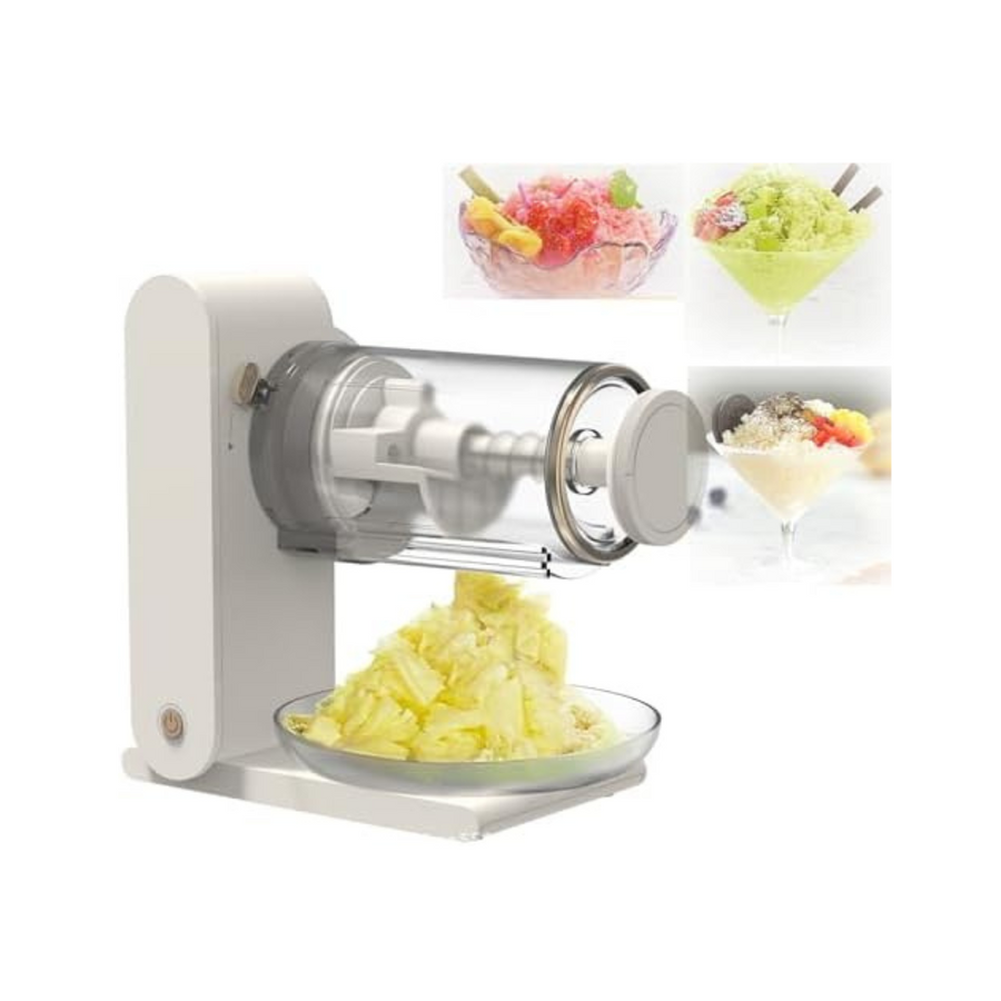 Electric Ice Shaver Snow Cone Maker USB Rechargeable Stainless Blades