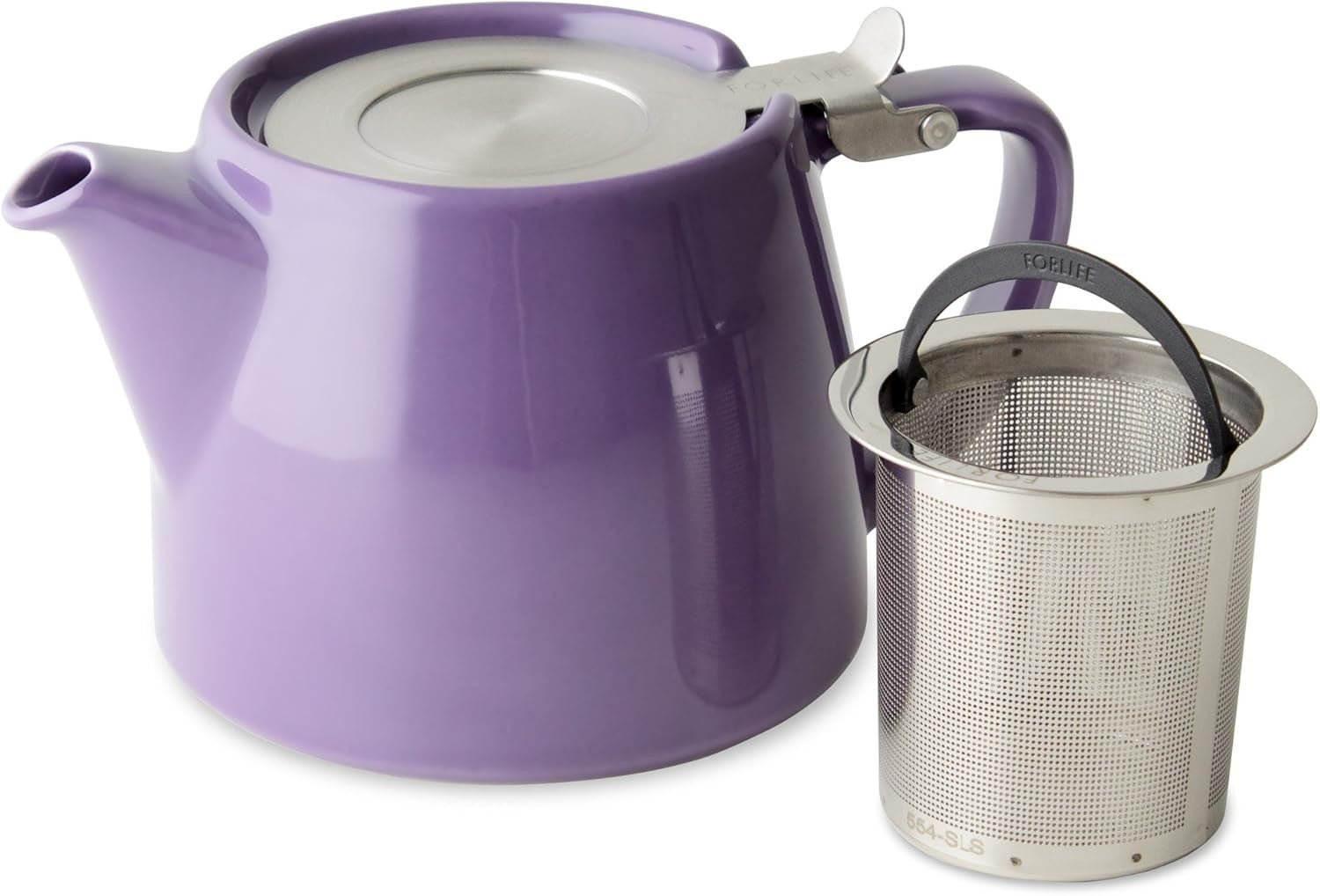 Ceramic Teapot with Infuser 530ml Purple Tea Pot Dishwasher Safe