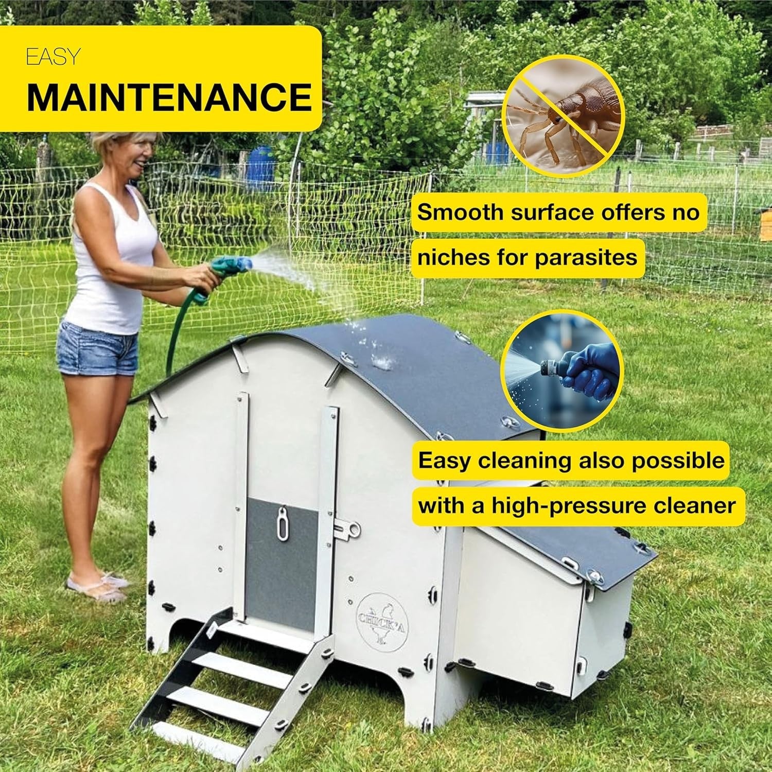Medium Plastic Chicken Coop House Waterproof 6 Hens