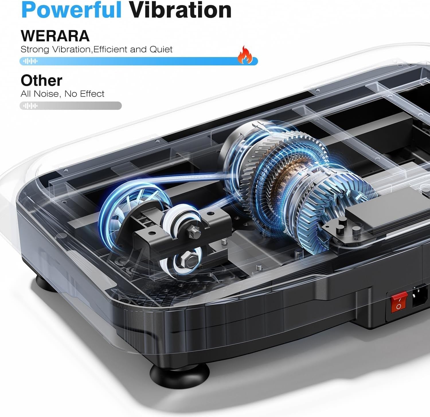 Vibration Plate Exercise Machine 199 Speeds 7 Modes 220KG Bluetooth