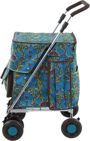 Deluxe 4 Wheel Push Shopping Trolley Walking Aid Foldable Support