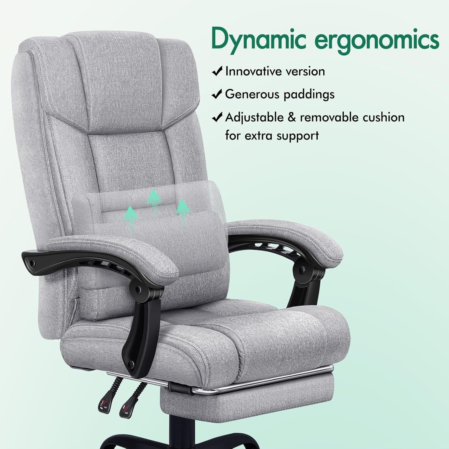 Executive Ergonomic Office Chair 90-150° Recline Adjustable Height Desk Swivel S