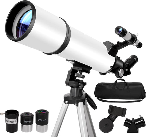 70mm Refractor Telescope for Adults & Beginners 500mm Focal Length