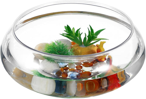 Transparent Desktop Fish Tank Plastic Aquarium Bowl for Goldfish