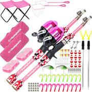 All-in-One Kids Fishing Set 4-5ft Rod Reel Combo with Gear & Accessories