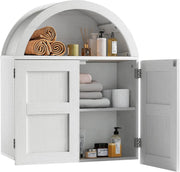 Large Bathroom Wall Cabinet with Adjustable Shelves & Magnetic Door, 60x72cm