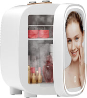 4L Mini Fridge Cosmetic Cooler & Warmer Portable Low Noise LED Mirror