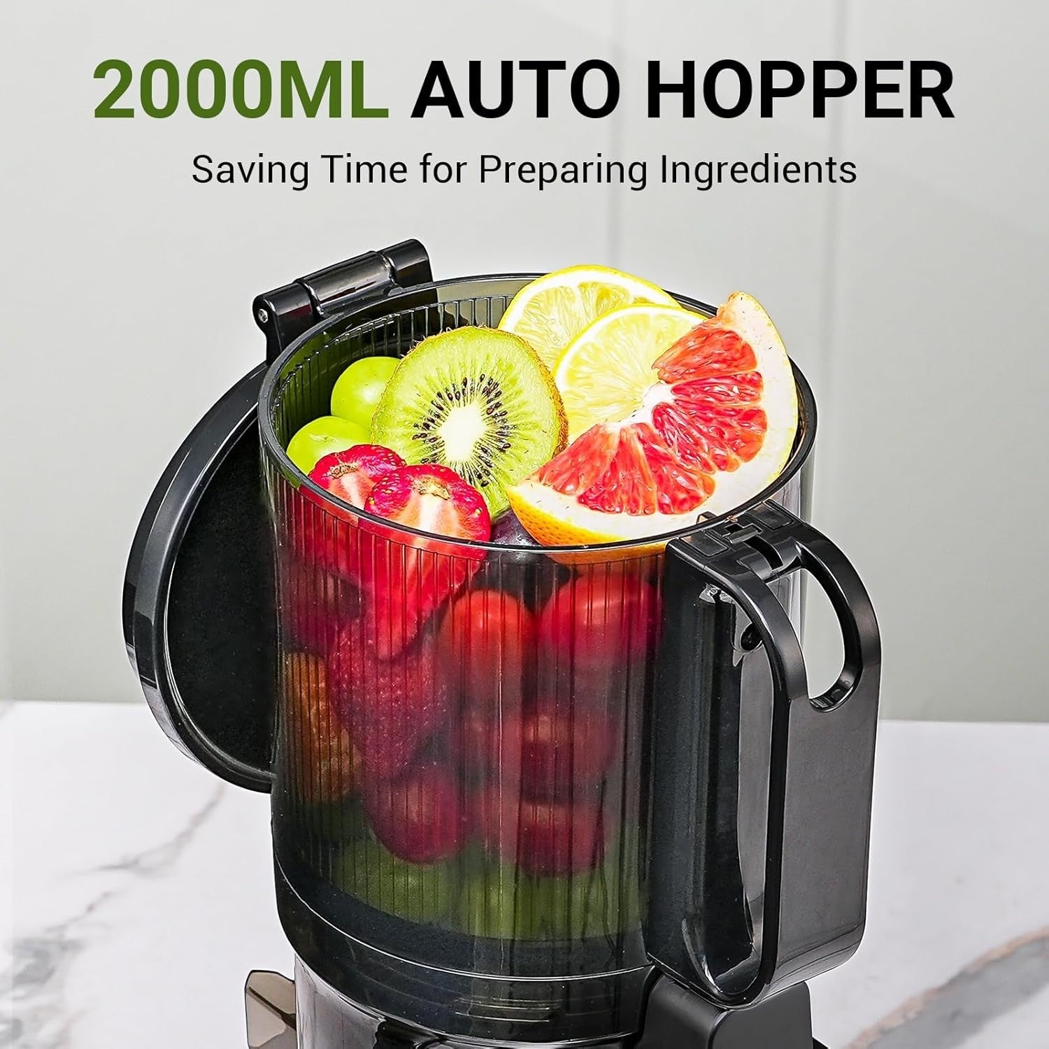 Cold Press Juicer 135mm Wide Feed Opening 250W Auto Feed Triple Filter