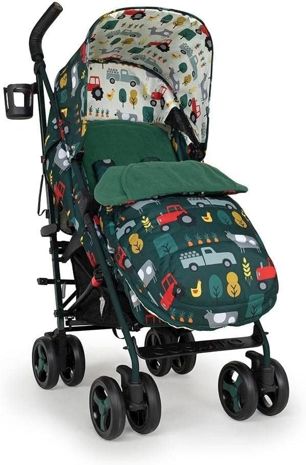 Lightweight Pushchair from Birth to 25kg, Umbrella Fold, Footmuff