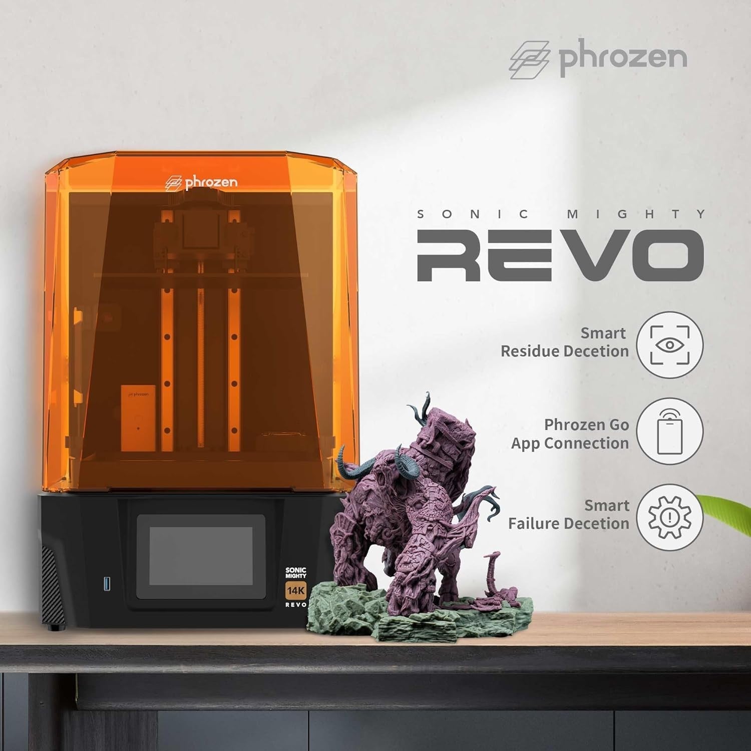 14K Resin 3D Printer Auto Leveling Heater Exhaust Large Build