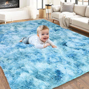 Teal Shaggy Rug 160x230cm Soft Thick Fluffy Non-Slip Large Bedroom Carpet