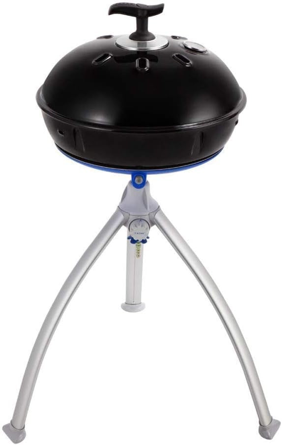 Portable Charcoal BBQ Grill with Dome Lid Thermometer & Adjustable Temperature