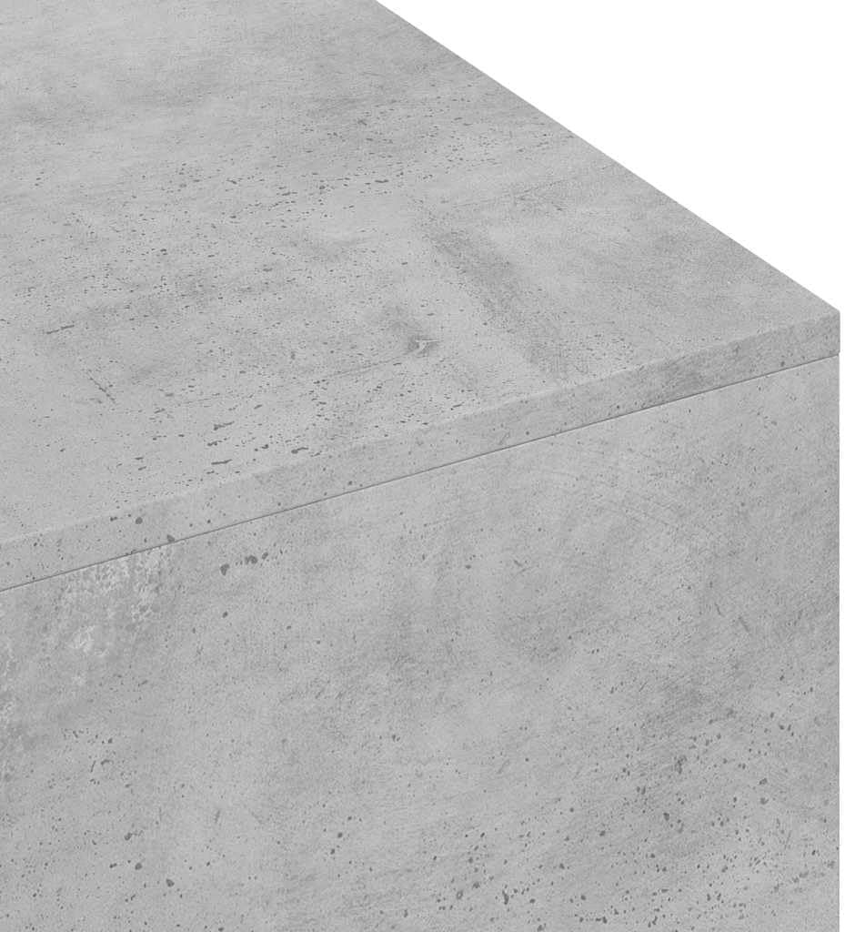 Concrete Grey Coffee Table, Rectangular Engineered Wood 100x49.5x31cm