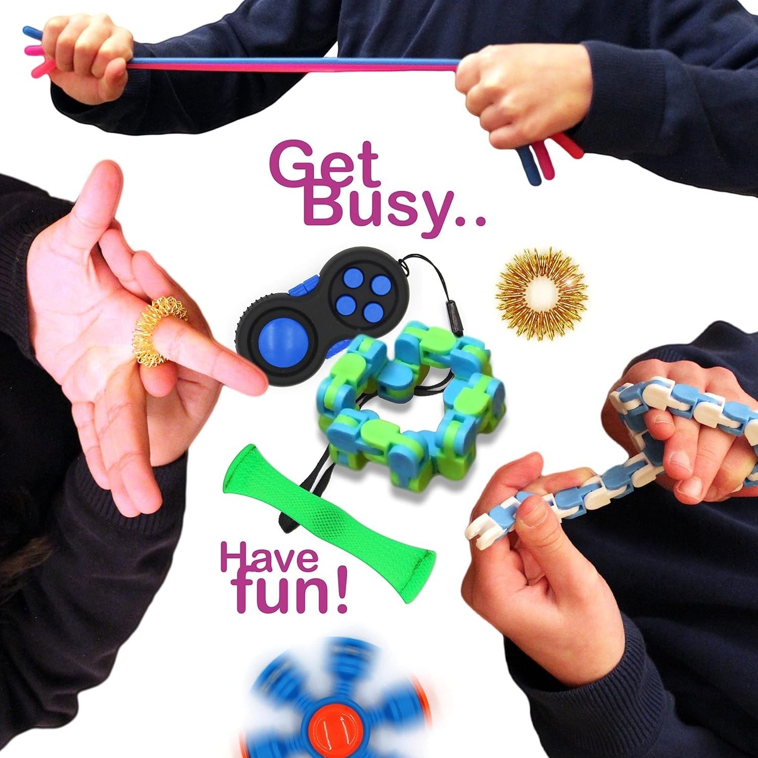 Fidget Toy Variety Pack Anxiety Relief Sensory Set Party Bag Fillers