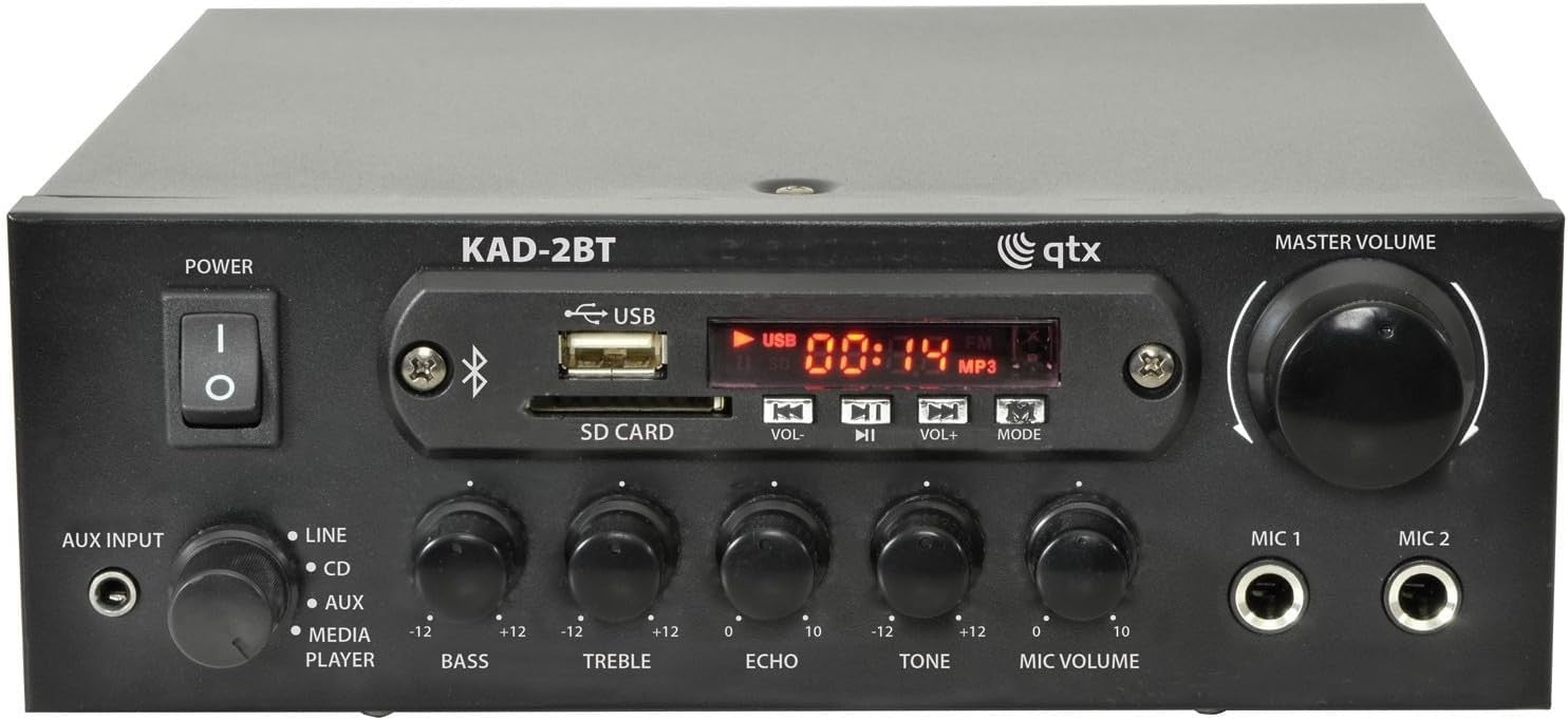 Bluetooth Stereo Amplifier 110W HiFi Receiver USB SD FM Karaoke AV Amp