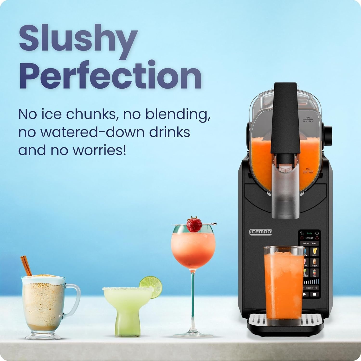 Slush Machine 1.9L Frozen Drink Maker No Ice Home Bar Cocktails Slushies
