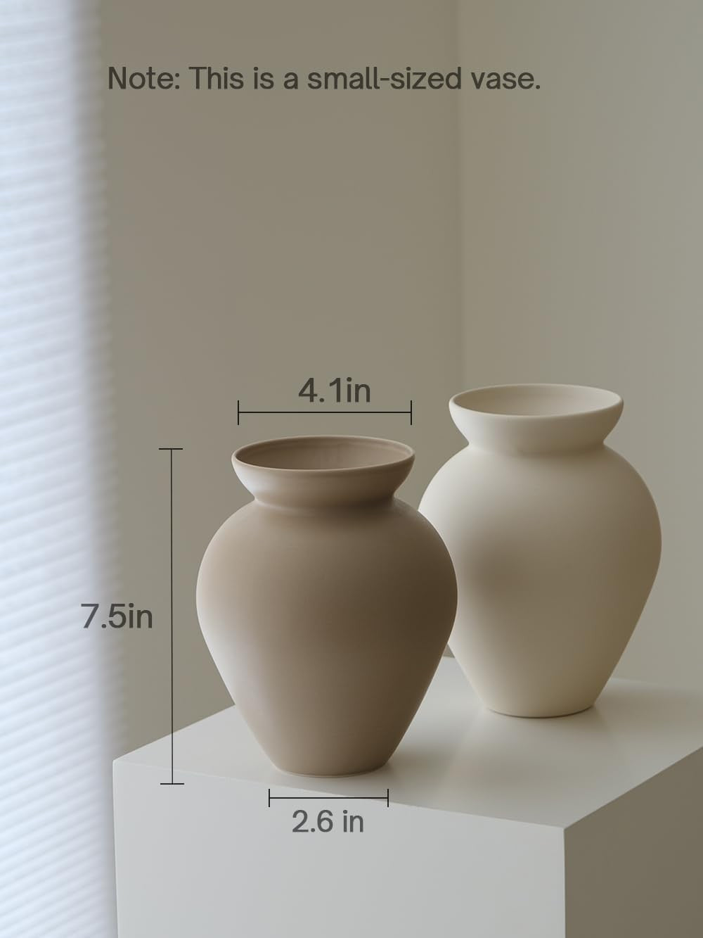 Ceramic Retro Flower Vase Nordic Milk Can Style Table Home Decor