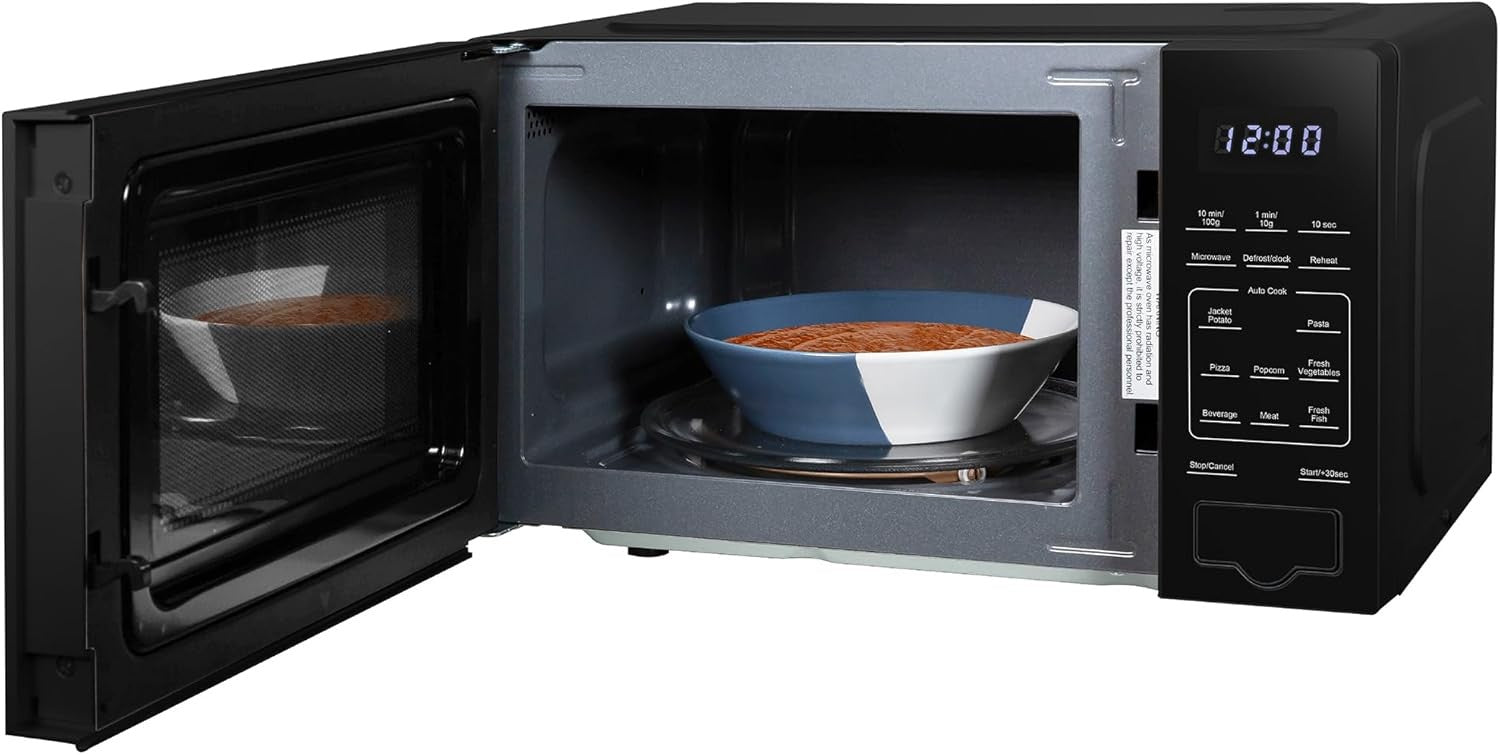 20L Digital Microwave 800W Touch Control 10 Power Levels Black