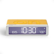 Flip Digital Alarm Clock Reversible On Off Touch Snooze Rechargeable Yellow