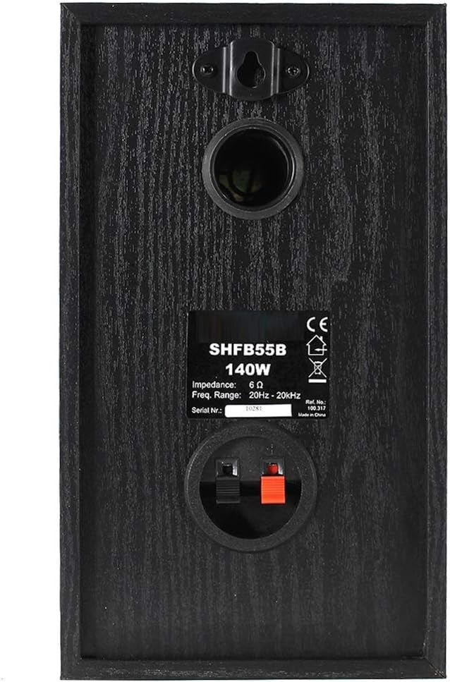Bookshelf Passive Speakers 140W Surround Sound HiFi 2-Way Home Audio Black