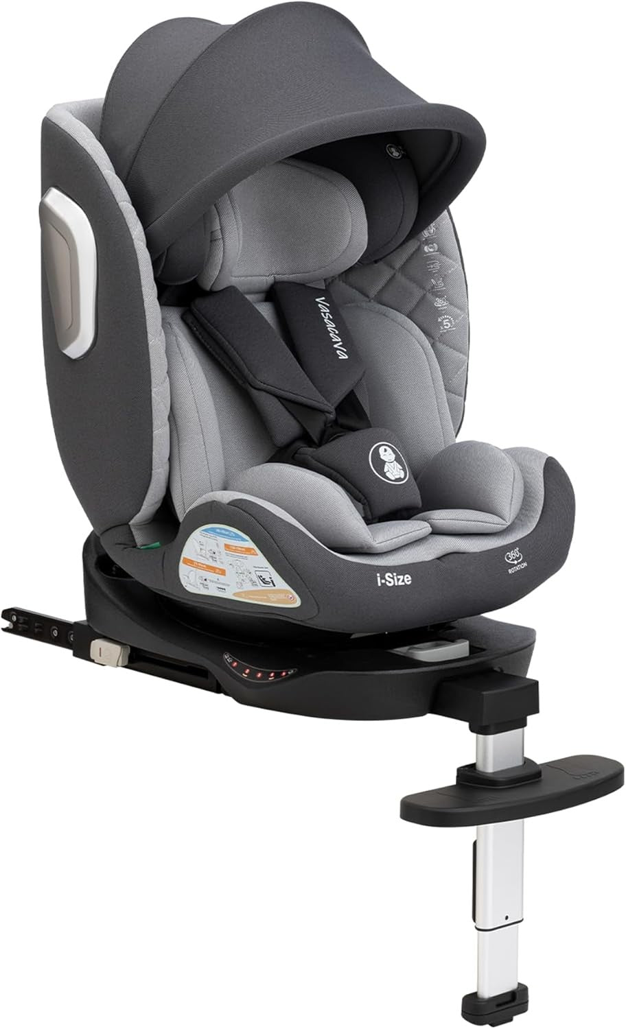 360° Rotating i-Size Baby Car Seat ISOFIX Birth-12 Years R129 Safety