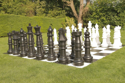 Giant 90cm Outdoor Mega Chess Set with Large Board | UV-Pro Chess for Garden Fun